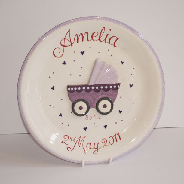Baby Amelia commemorative plate