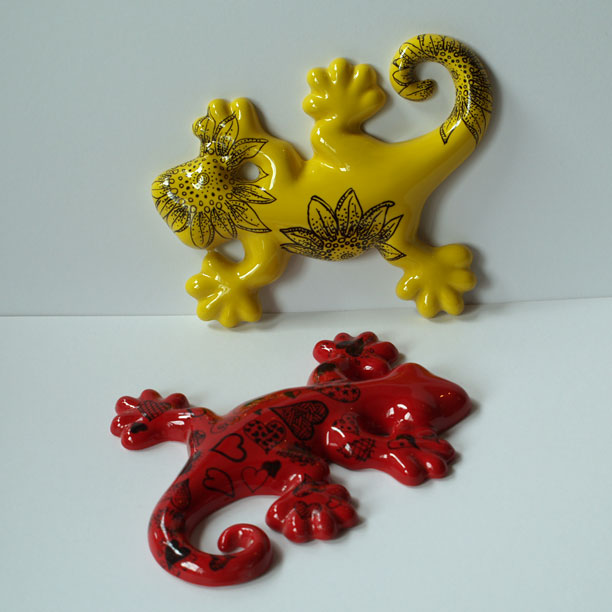 Decorative gecko figurines