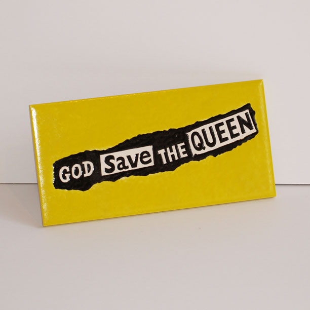 God Save the Queen punk tile