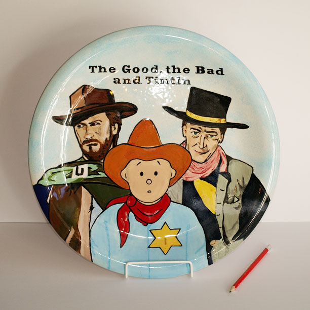 Good Bad and Tintin plate