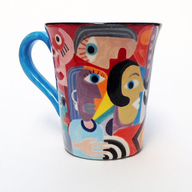Picasso abstract faces mug