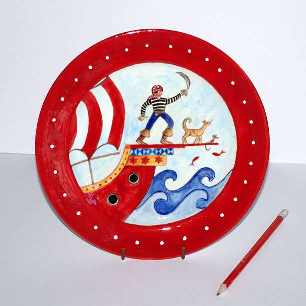 Pirate adventure ceramic plate