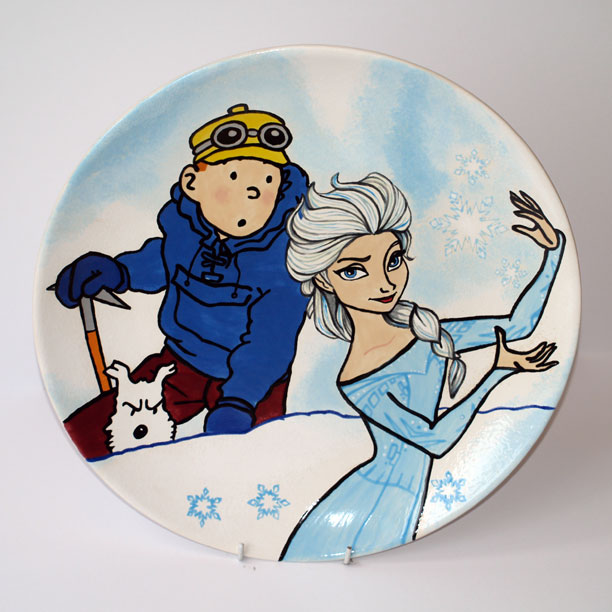 Tintin and Elsa Frozen crossover