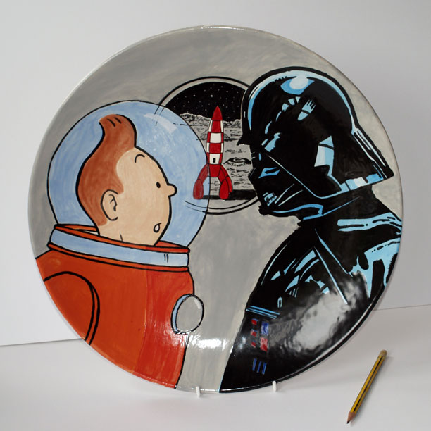 Tintin and Vader yin yang design