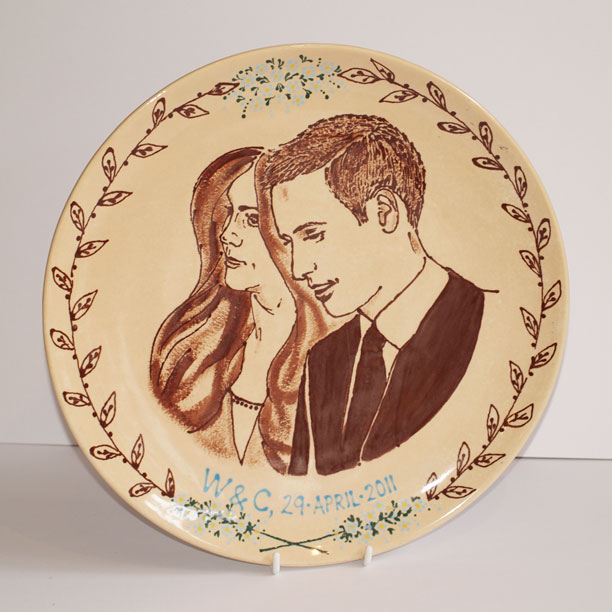 Prince William and Kate royal wedding plate