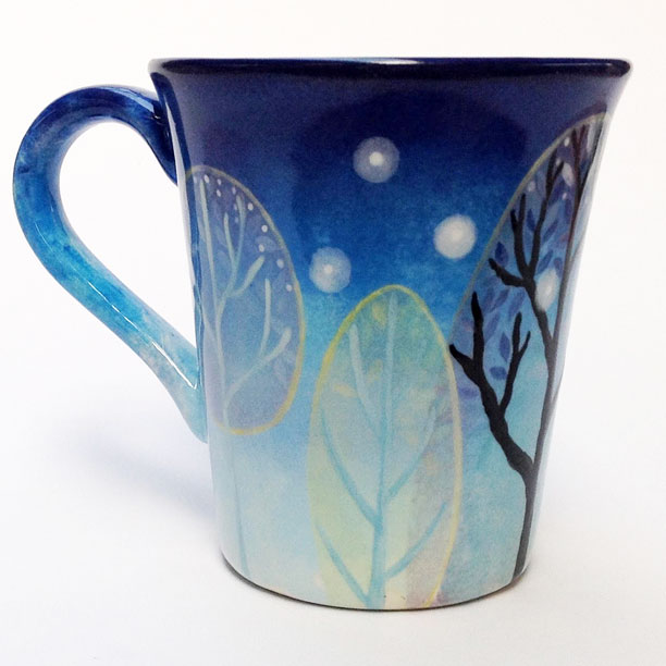 Winter scene ceramic mug