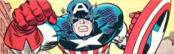 Captain America comic book illustration
